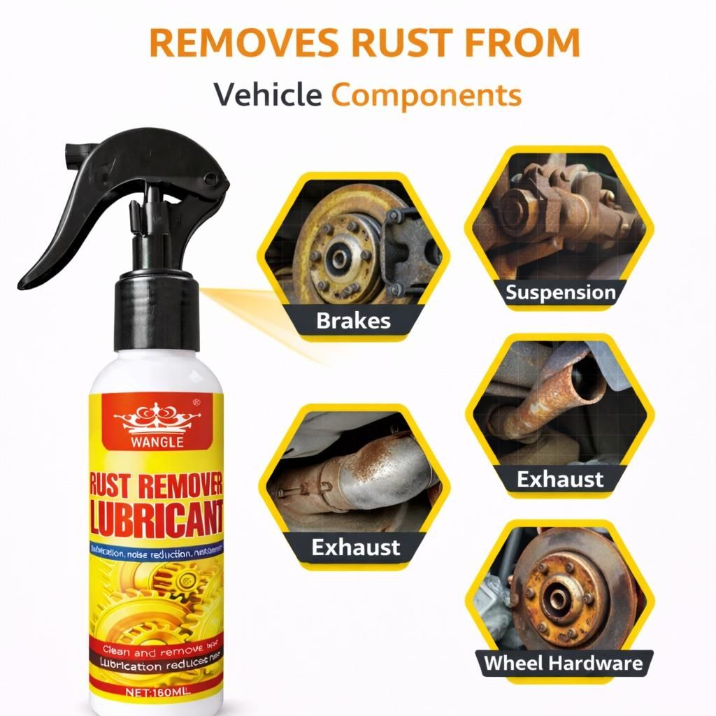 Rust Remover Lubricant Spray – Loosen Stuck Parts & Protect from Rust (180ml)
