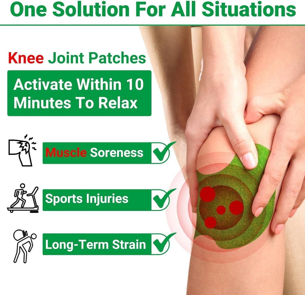 Self-Heating Knee Pain Relief Patches – Instant Warm Therapy