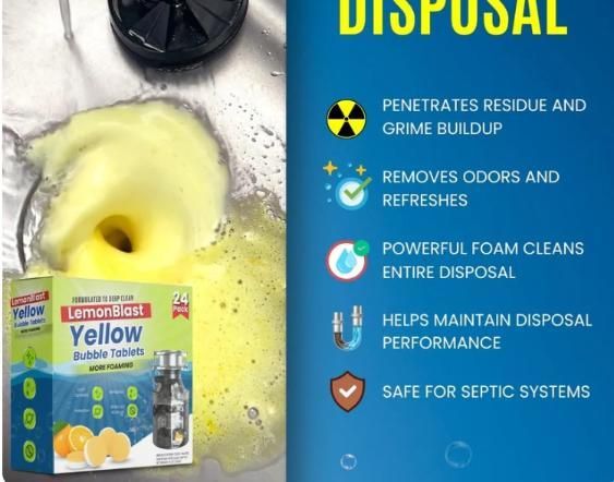 LemonBlast Cleaning Tablets – Deep Clean Grease & Dirt Instantly (24pcs)