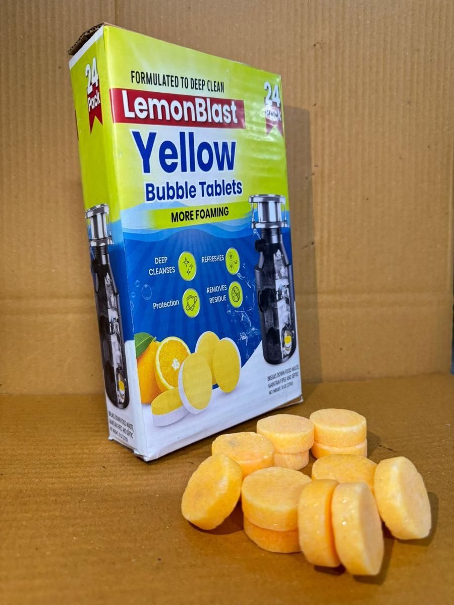 LemonBlast Cleaning Tablets – Deep Clean Grease & Dirt Instantly (24pcs)