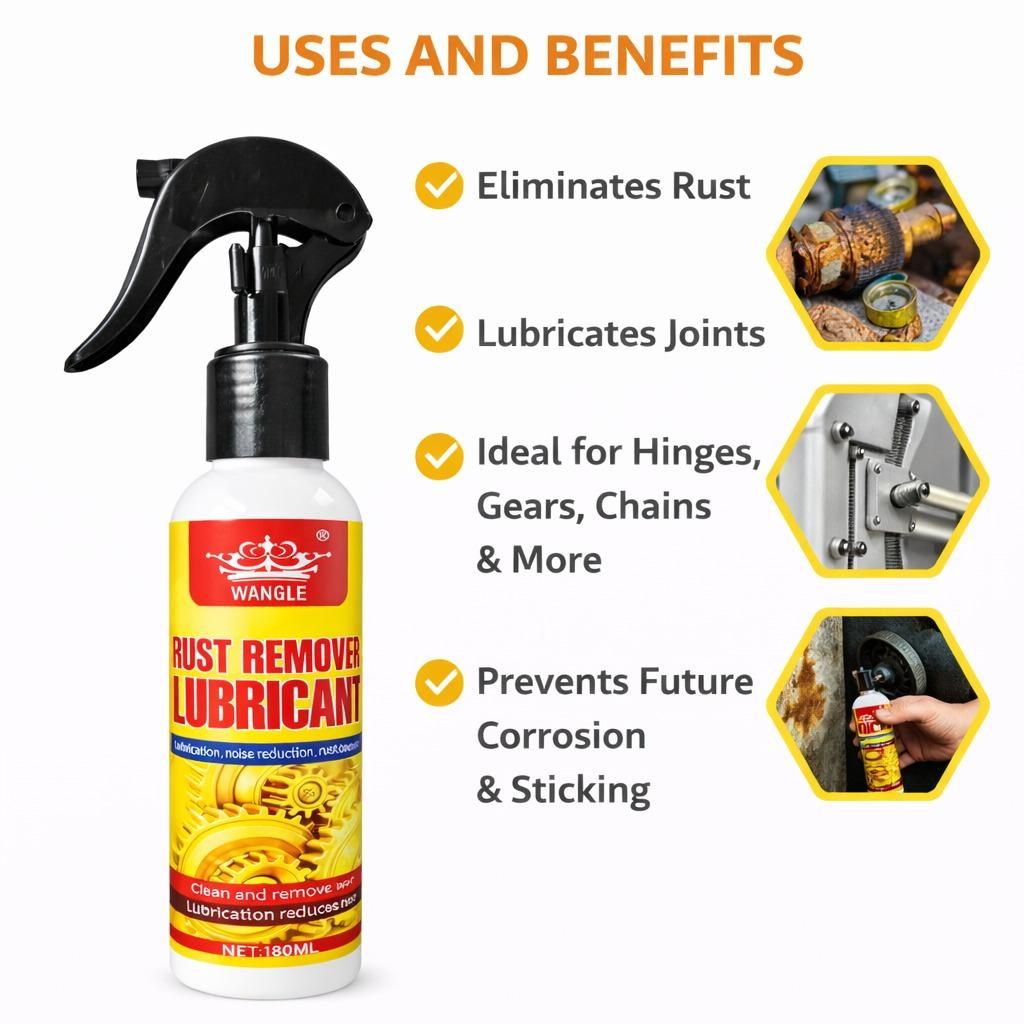 Rust Remover Lubricant Spray – Loosen Stuck Parts & Protect from Rust (180ml)