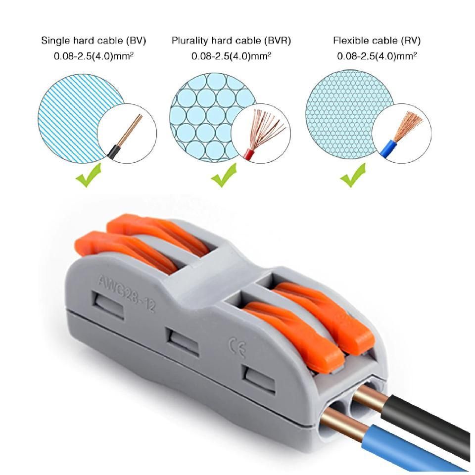 Quick Wire Connectors – Fast & Safe Electrical Terminal Blocks (Pack of 3)